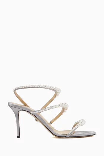 Sirene 85 Pearl Sandals in Satin