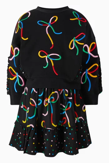 Squiggle Bow Mini Skirt