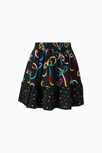 Squiggle Bow Mini Skirt