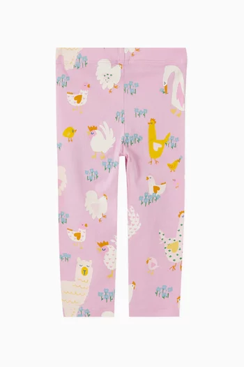 Farm-print Leggings in Organic Cotton
