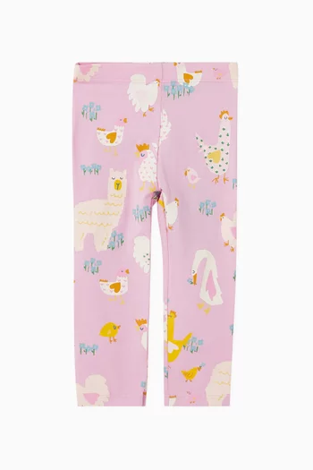 Farm-print Leggings in Organic Cotton