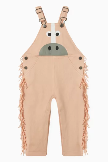 Horse Graphic Dungarees in Cotton