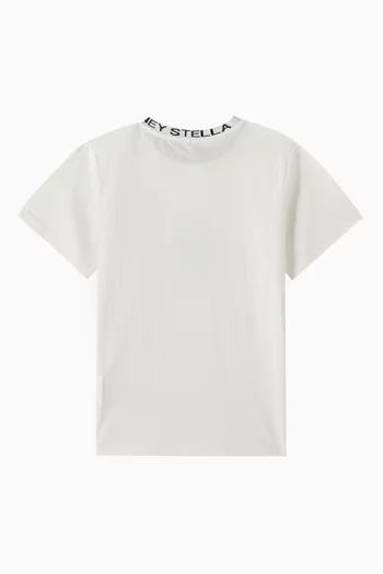 Logo-neck T-shirt in Organic Cotton