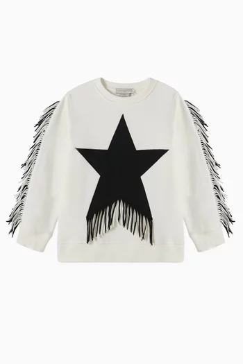 Star Fringe Sweatshirt in Organic Cotton