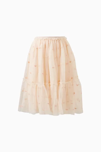 Heart-embroidery Daisy Skirt