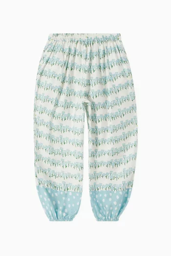Floral & Polka Dot Pants in Cotton