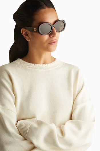 نظارة شمسية لينا بإطار بيضاوي أسيتات