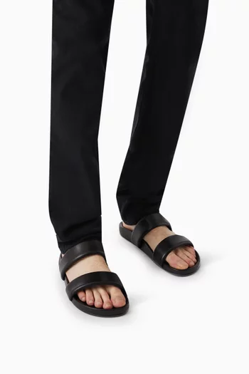 Nichols Slide Sandals in Smooth Leather