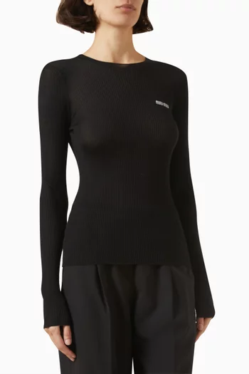 Crewneck Sweater in Cashmere-silk