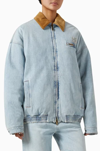 Padded Jacket in Denim