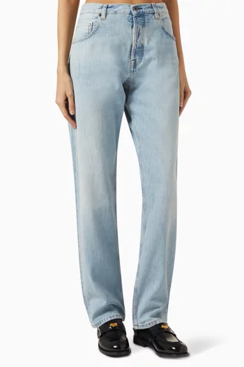 Straight-leg Pants in Denim