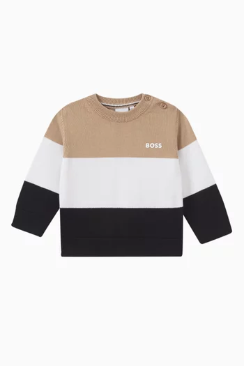 Crew Neck Sweatshirt in Cotton