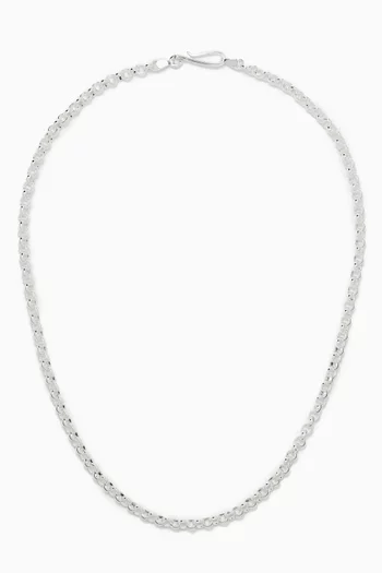Classic Rolo Necklace in Sterling Silver