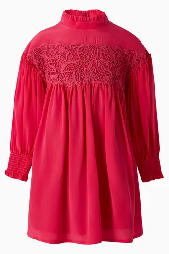 Ruffle Dress in Cotton