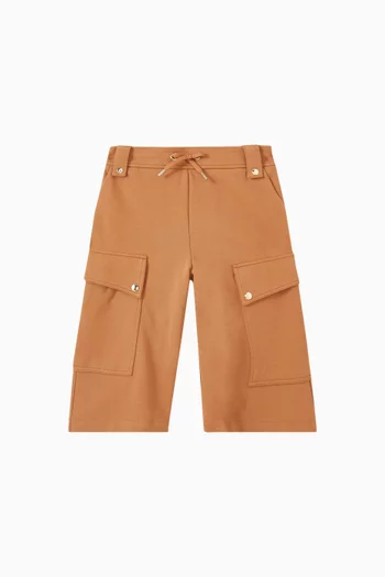 Wide-leg Cargo Pants in Cotton