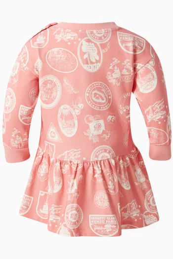 All-over Printed Dress in Cotton-jersey