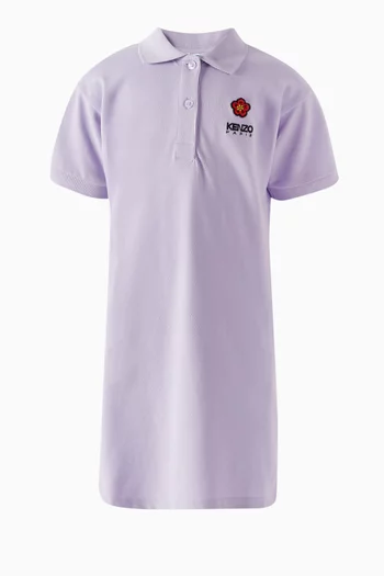 Logo Polo Dress in Cotton