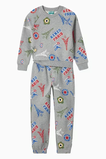 All-over Logo Sweatpants in Cotton