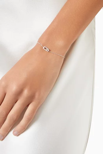 سوار كيرز مرصع بالماس ذهب أبيض عيار 18