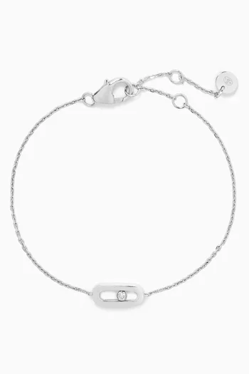 سوار كيرز مرصع بالماس ذهب أبيض عيار 18