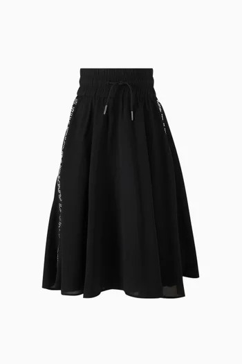 Logo Tape Midi Skirt