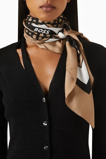 Lain Logo-print Scarf in Silk-twill