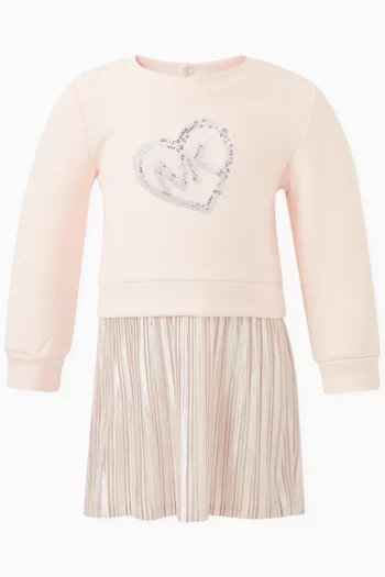 Logo-embellished Flared Dress