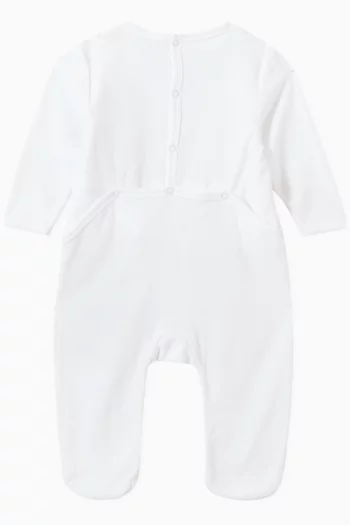 Embroidered Pyjama Onesie in Cotton