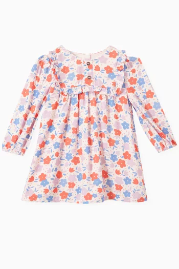 Floral-print Dress in Viscose