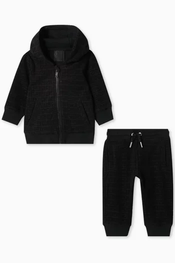 Jacket & Pants Set in Sponge Jacquard
