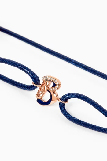 Retro Diamond Initial 'B' Bracelet in 18kt Rose Gold