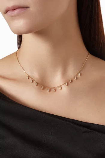 Barq Marquise Diamond Necklace in 18kt Gold