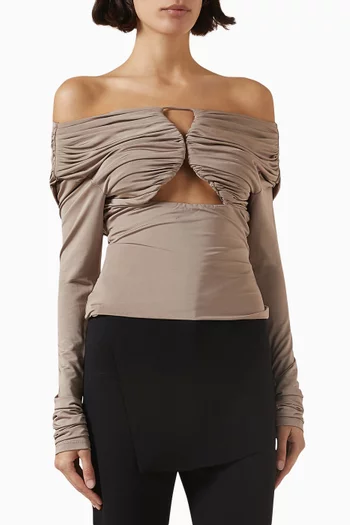 Axel Off-shoulder Top in Stretch Viscose