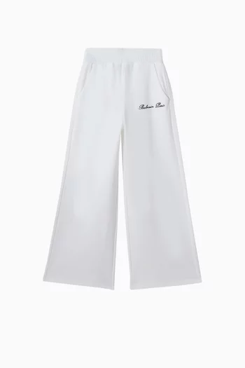 Wide-leg Logo Sweatpants in Cotton