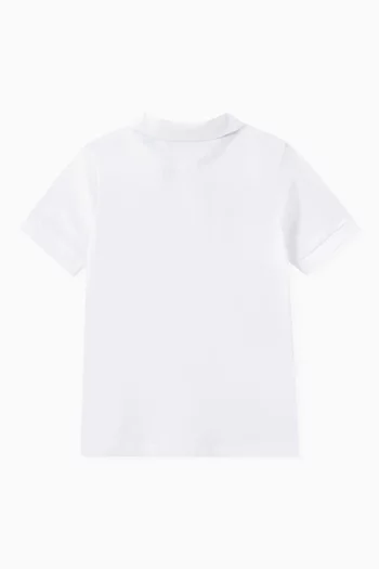 Graphic Logo Polo Shirt in Cotton