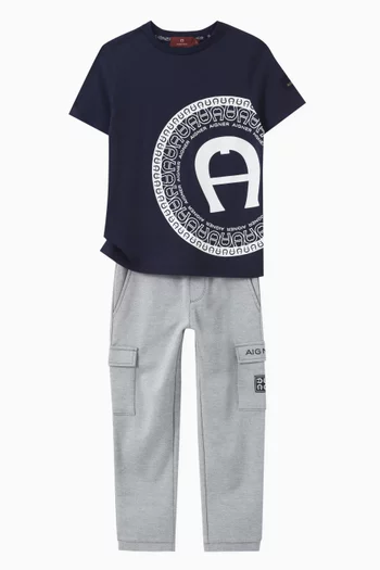 Logo Cargo Sweatpants in Jersey