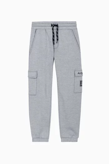 Logo Cargo Sweatpants in Jersey