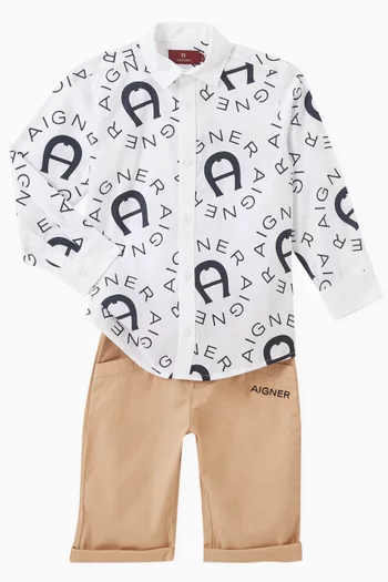 Logo-print Shirt in Cotton