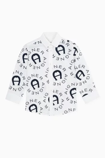 Logo-print Shirt in Cotton