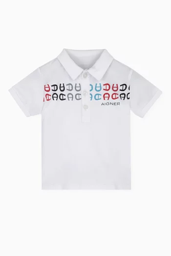 Logo Polo Shirt in Cotton