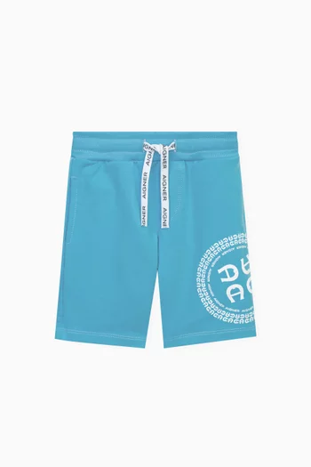 Logo Graphic Bermuda Shorts in Cotton