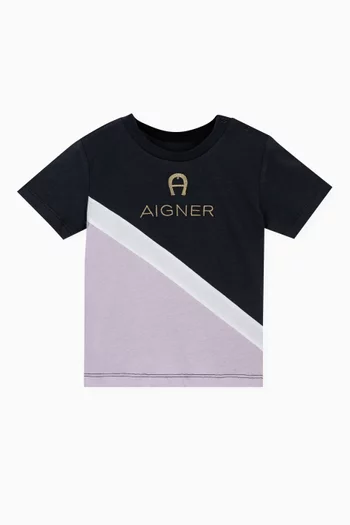 Colour-blocked Logo T-shirt in Cotton