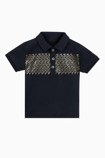 Logo Polo Shirt in Cotton