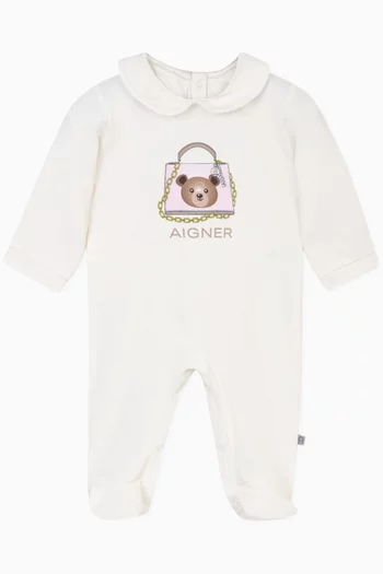 Bag Print Onesie in Cotton