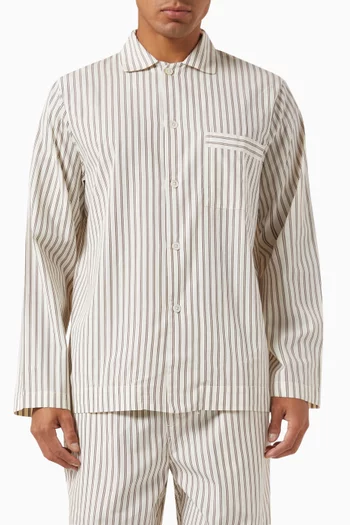 Striped Pyjama Shirt in Organic-cotton