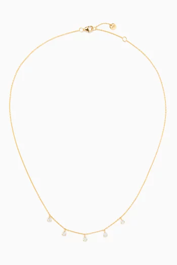 Diamond Droplet Necklace in 18kt Yellow Gold