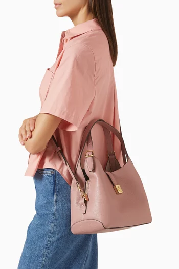 Deco Crossbody Bag in Pebbled Leather
