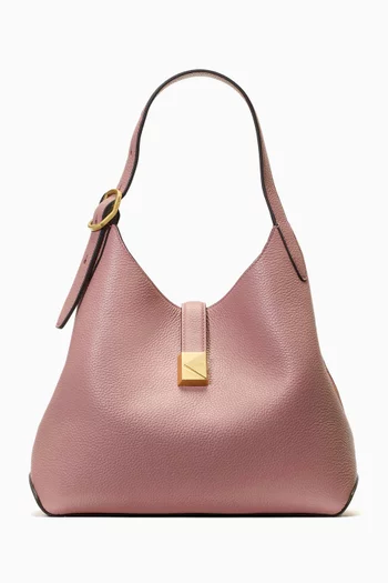 Deco Crossbody Bag in Pebbled Leather
