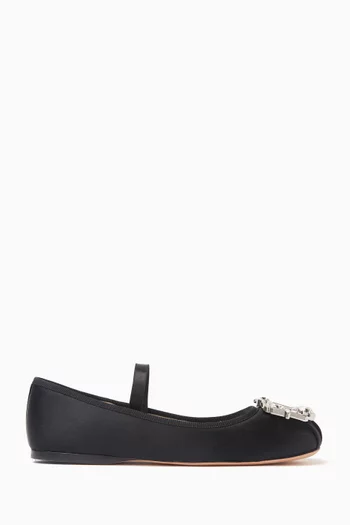 Renata Mary Jane Ballet Flats in Satin