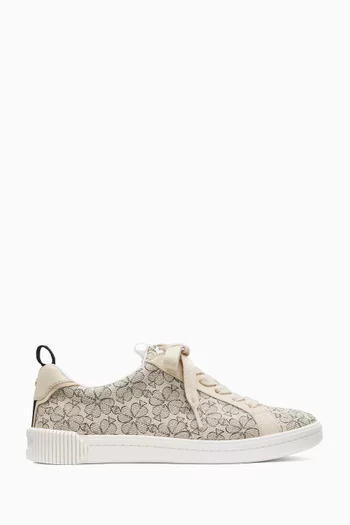 Spade Flower Sneakers in Coated Canvas